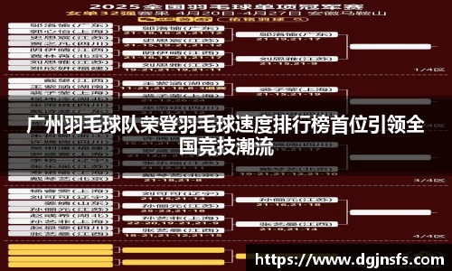 广州羽毛球队荣登羽毛球速度排行榜首位引领全国竞技潮流